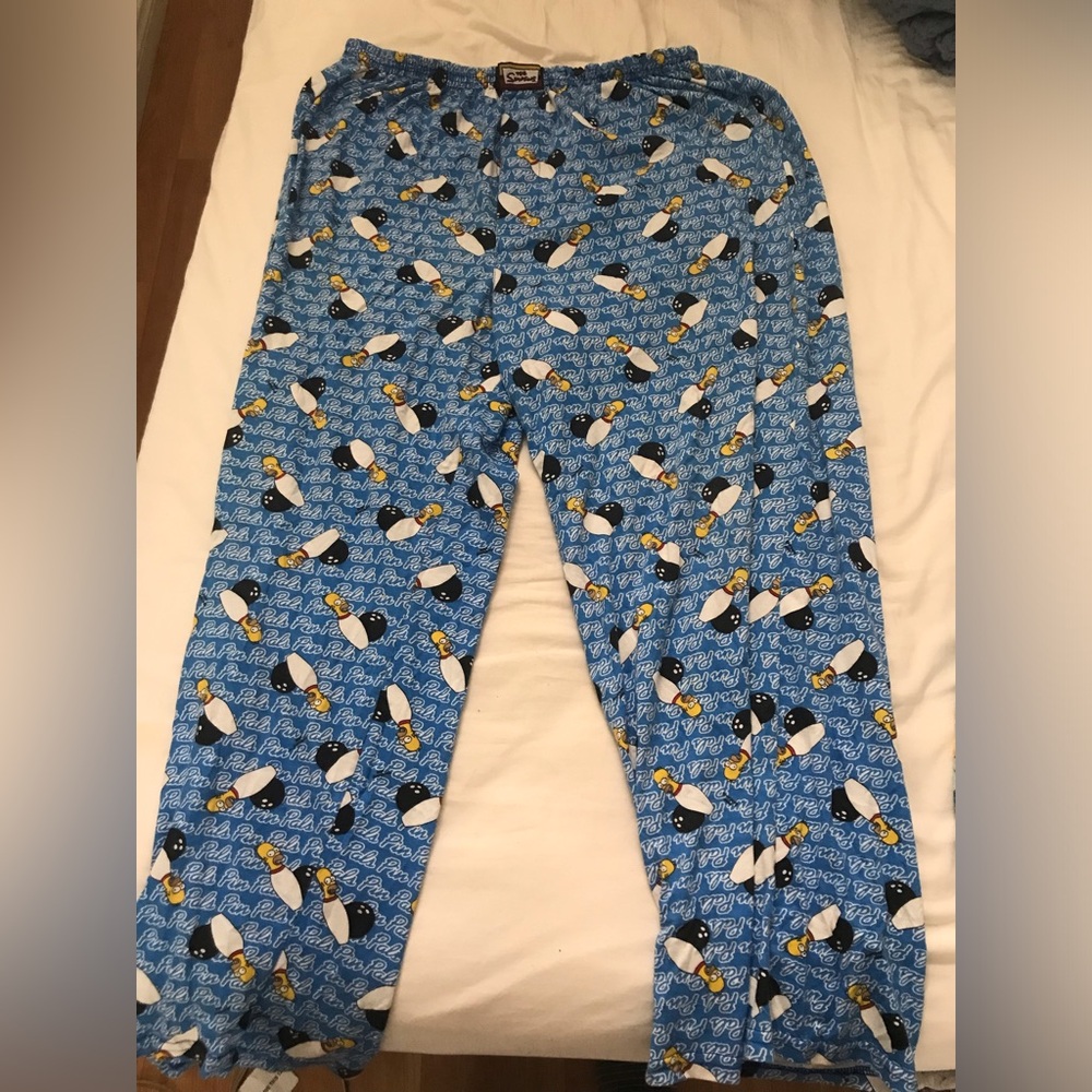 3 The Simpsons pajama pants and Mandalorian union suit.